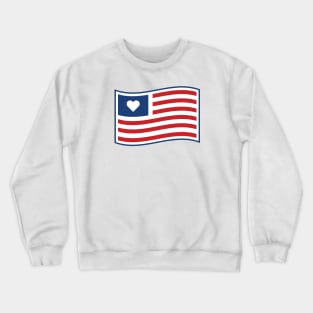 American Flag Love Shirt Crewneck Sweatshirt